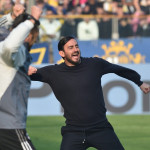 Aquilani si lascia andare al momento del pareggio