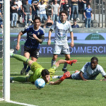 Il gol del 3-1 di Valoti che certifica la vittoria gol del 3-1 alla FeralpiSalò