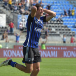 La disperazione di Barbieri dopo il gol annullato per fuorigioco