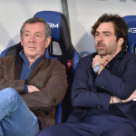 Il patron nerazzurro Knaster assieme al dg Corrado prima della partita