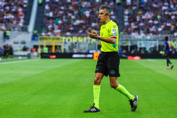 IPA87702930 - Referee Livio Marinelli seen in action during Serie A 2026/27 football match between FC Internazionale and AC Monza